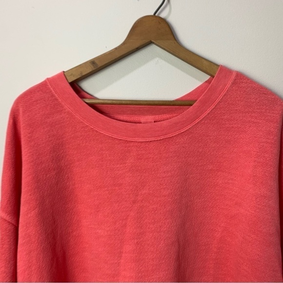 [Old Navy] NEW Washed Vintage Pink Pullover Crewneck Slouchy Lounge Sweater - Picture 2 of 8